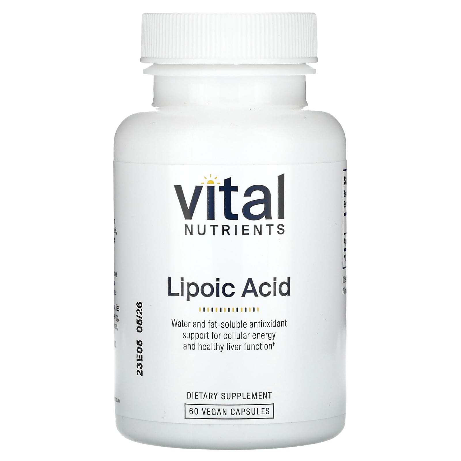Vital Nutrients, Lipoic Acid, 60 Vegan Capsules (300 mg per Capsule) - Image 1