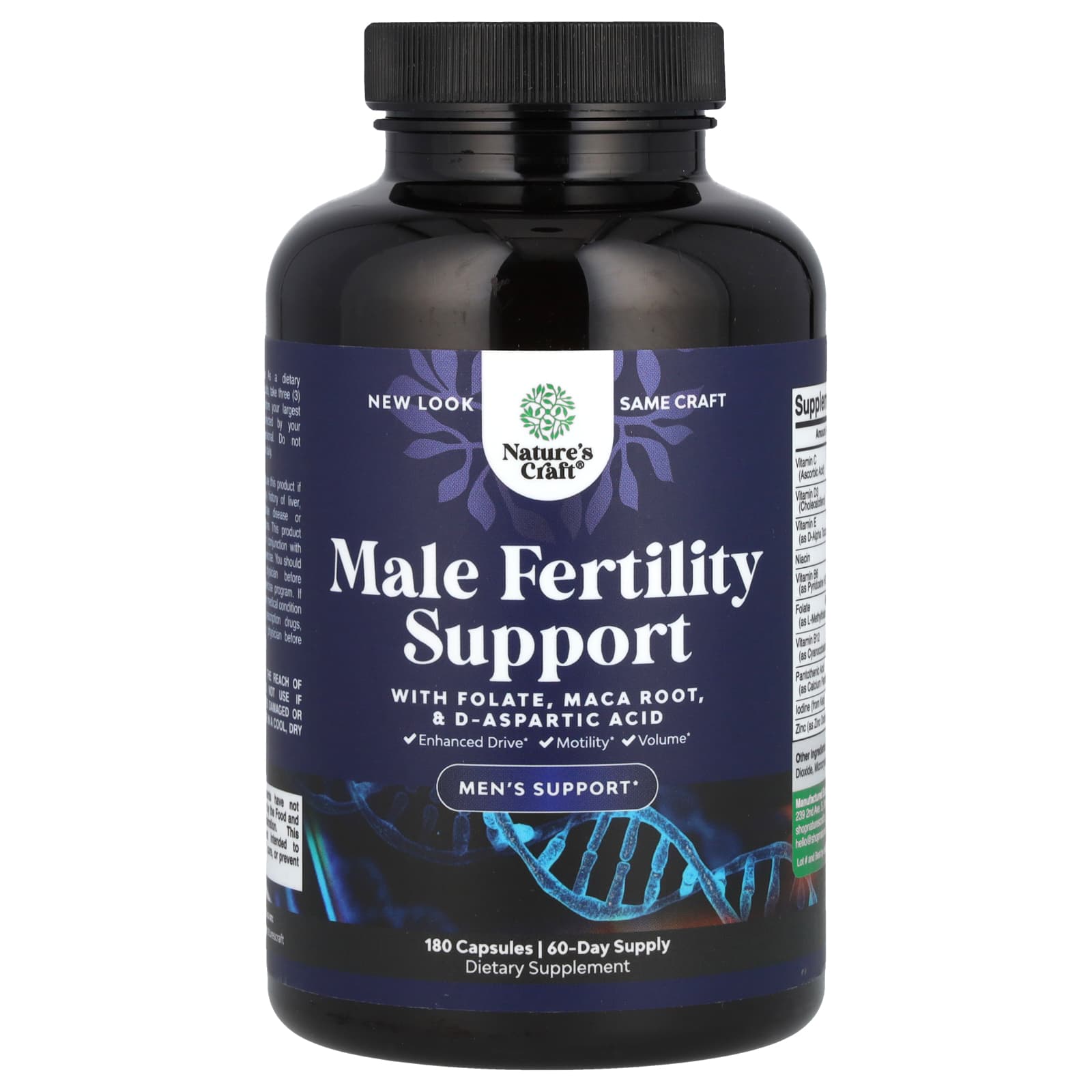 Nature's Craft, Male Fertility Support, 180 Capsules - Image 1