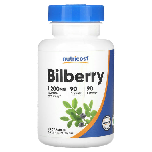 Nutricost, Bilberry, 1,200 mg, 90 Capsules - Image 1