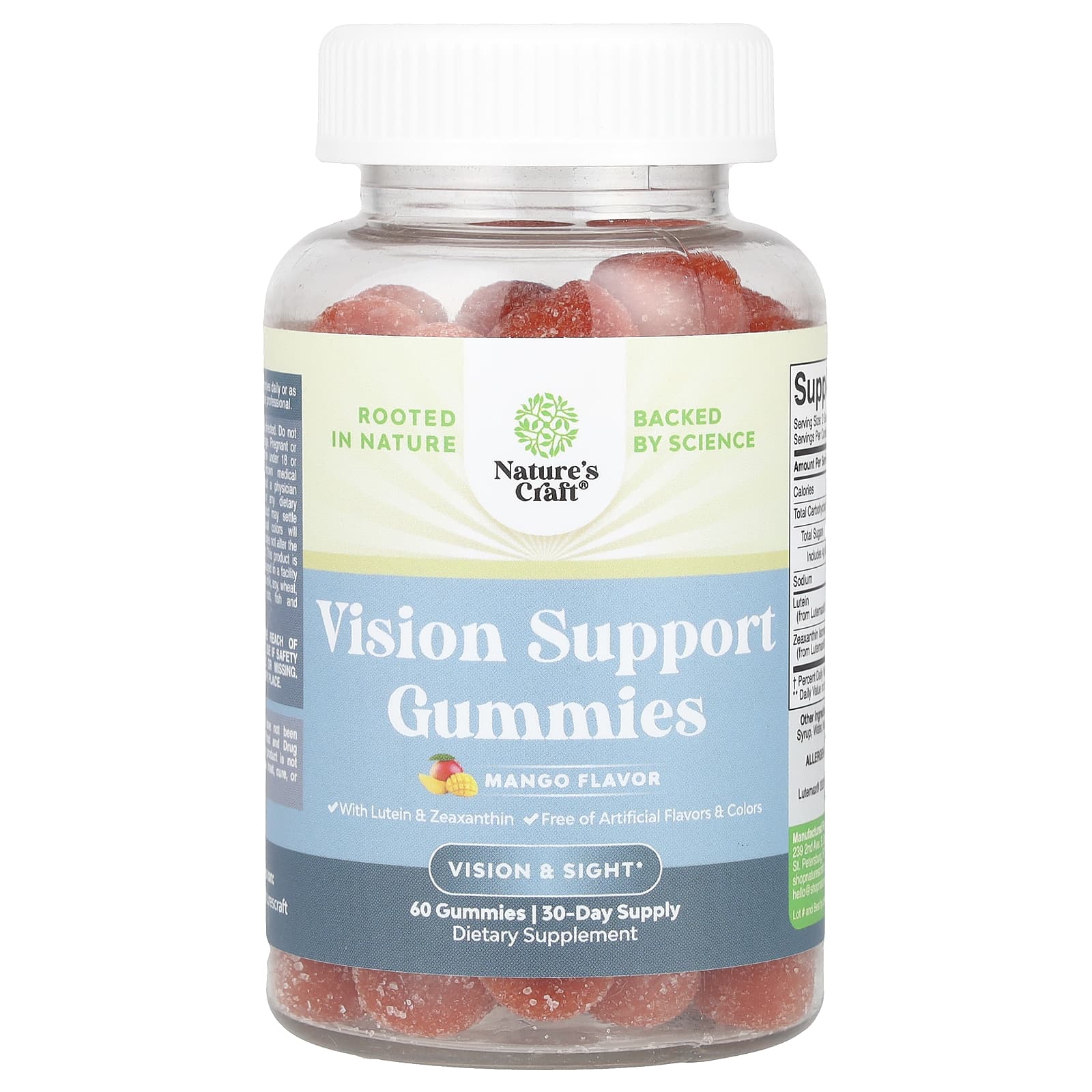Nature's Craft, Vision Support Gummies, Mango , 60 Gummies - Image 1