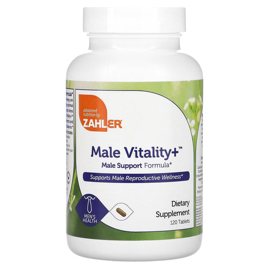 Zahler, Male Vitality +, Supports Male Reproductive Wellness, 120 Tablets - Image 1