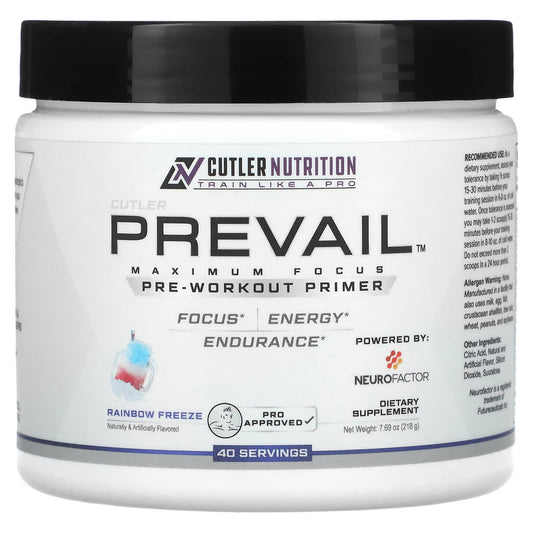 Cutler Nutrition Prevail Pre-Workout Primer - Rainbow Freeze - Image 1