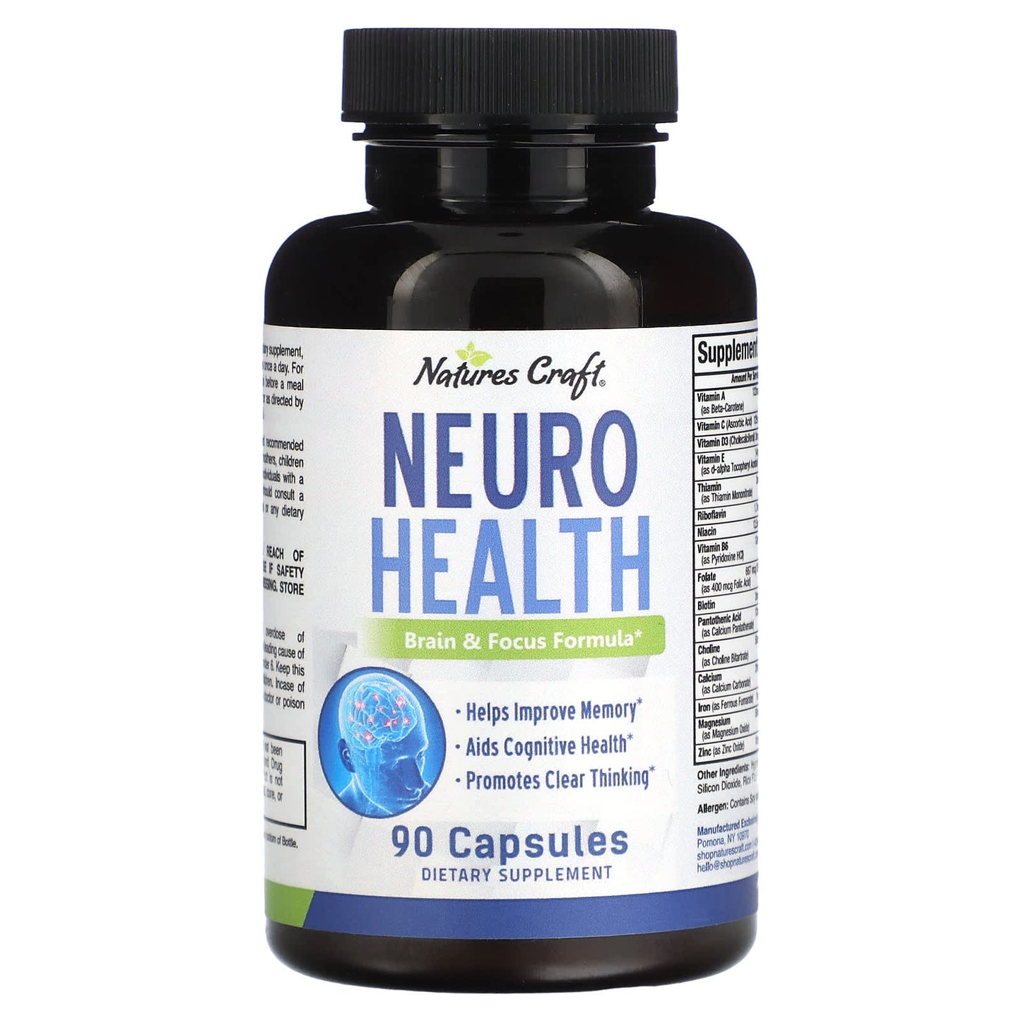 Nature's Craft, Neuro Health, 90 Capsules - Image 1