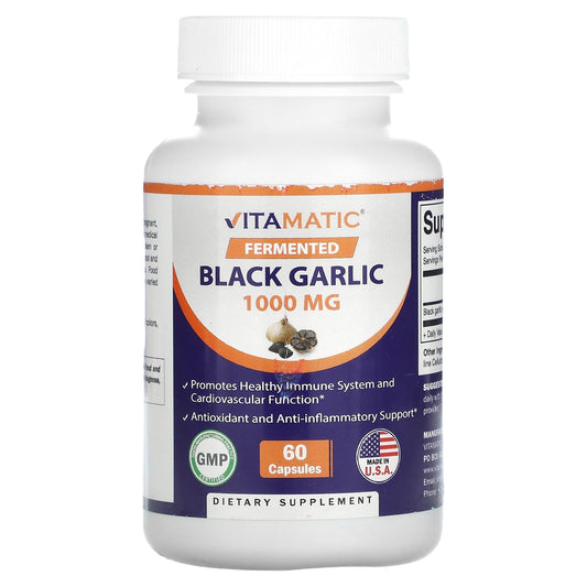 Vitamatic, Fermented Black Garlic, 60 Capsules (500 mg per Capsule) - Image 1