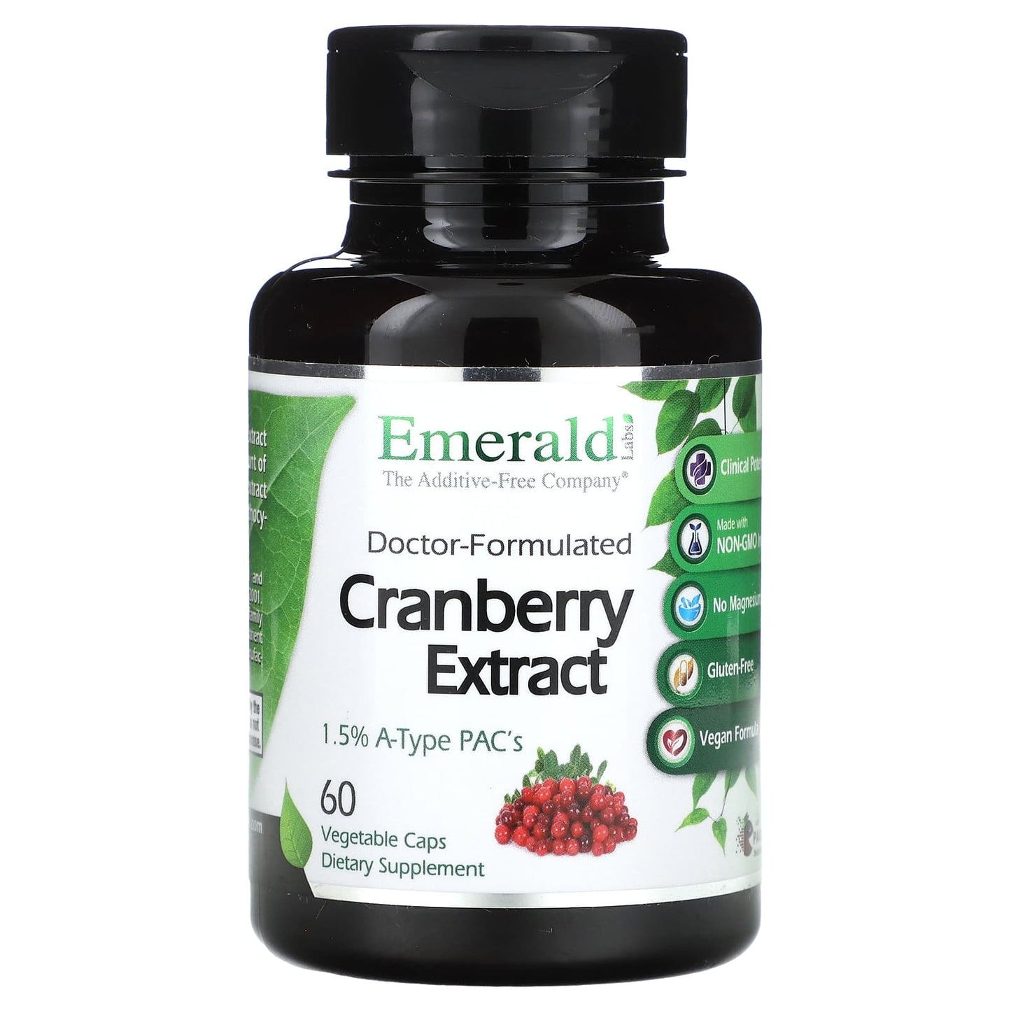 Emerald Labs Cranberry Extract - 60 Capsules (250mg per Capsule) - Image 1