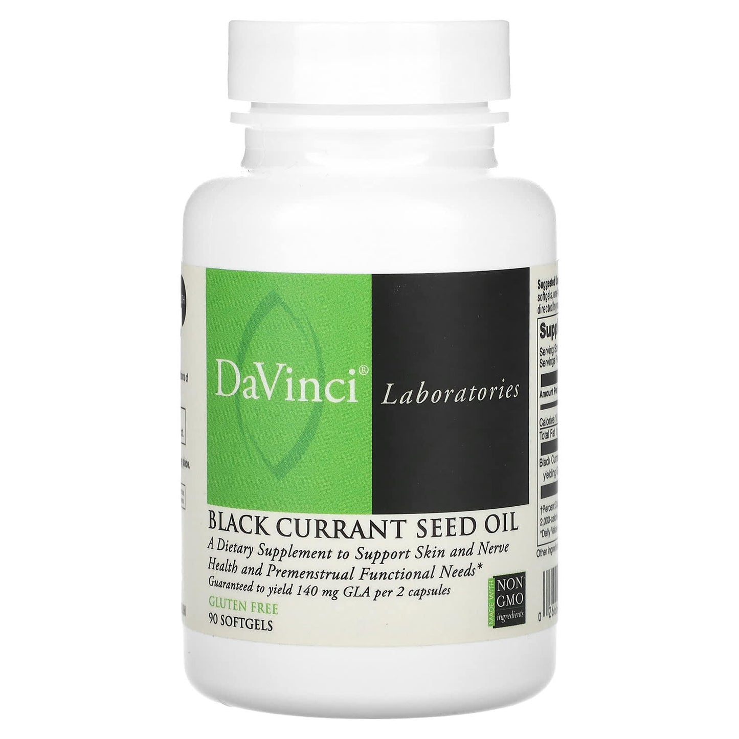 Black Currant Seed Oil 90 Softgels for Skin and Nerve Health - DaVinci Laboratories - Image 1