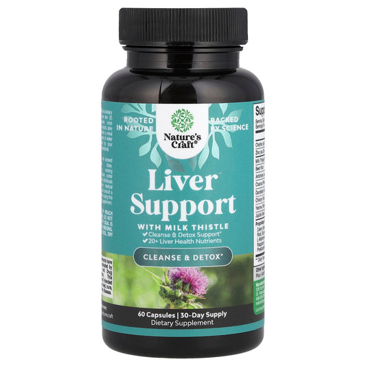 Nature's Craft, Liver Support with Milk Thistle, 60 Capsules - Image 1