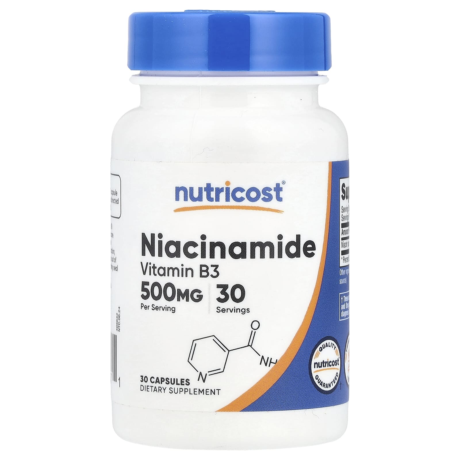 Nutricost, Niacinamide, 500 mg, 30 Capsules - Image 1