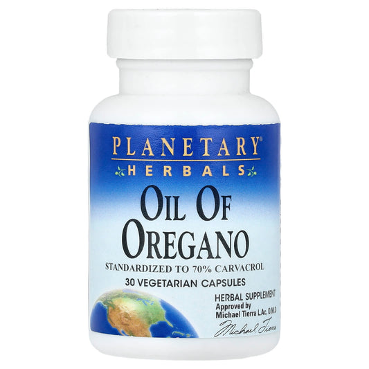 Planetary Herbals, Oil Of Oregano, 45 mg, 30 Vegetarian Capsules - Image 1