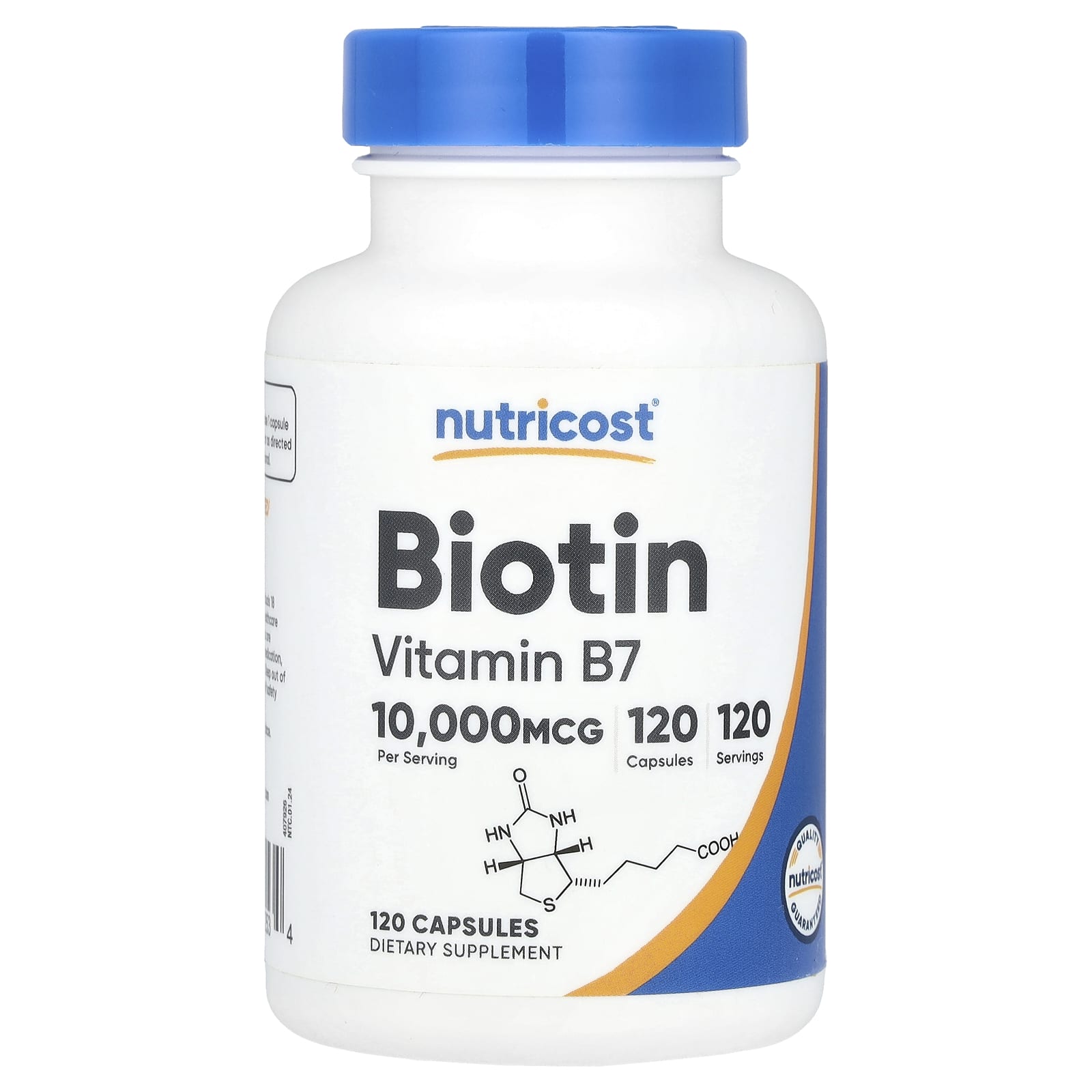 Nutricost, Biotin, 10,000 mcg, 120 Capsules - Image 1