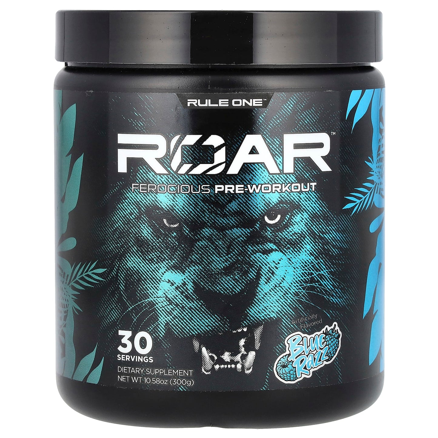 Rule One Proteins, Roar, Ferocious Pre-Workout, Blue Razz, 10.58 oz (300 g) - Image 1