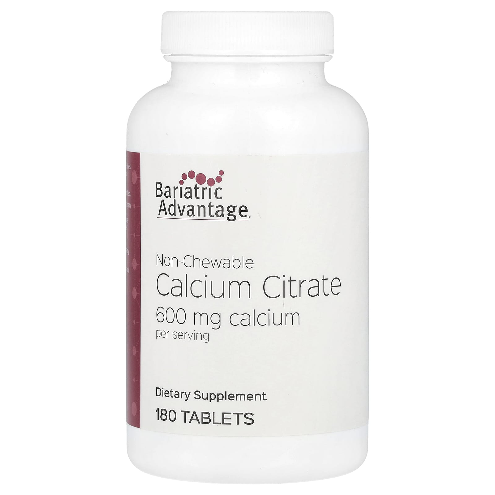 Bariatric Calcium Citrate Supplement - 180 Non-Chewable Tablets - Image 1