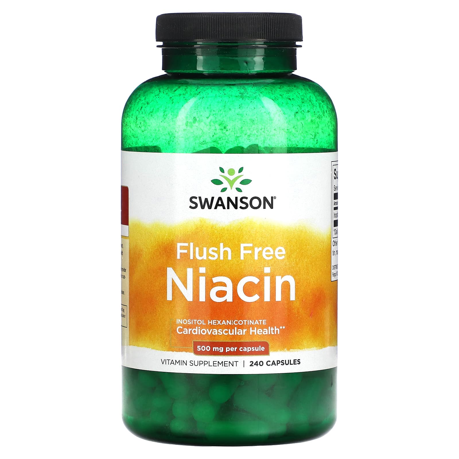 Swanson, Flush Free Niacin, 500 mg, 240 Capsules - Image 1