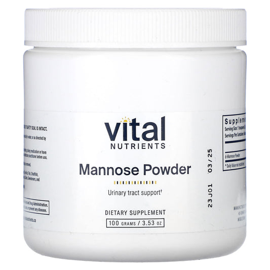 Vital Nutrients, Mannose Powder, 3.53 oz (100 g) - Image 1