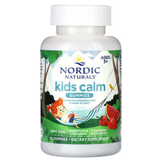 Nordic Naturals Kids Calm Gummies, Strawberry Watermelon, 60 Count