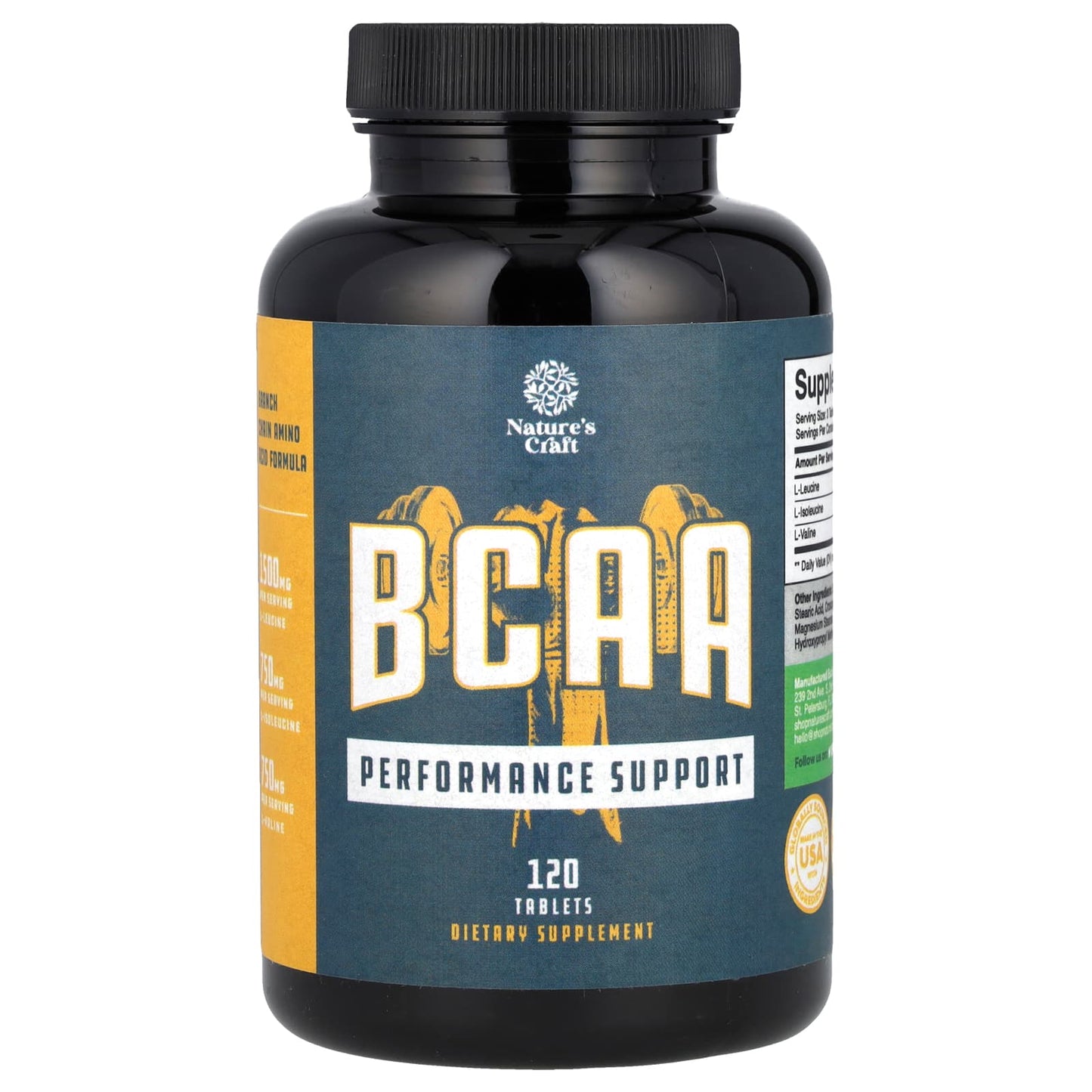 Nature's Craft, BCAA, 120 Tablets - Image 1