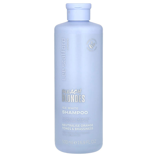 Lee Stafford, Bleach Blondes, Ice White Shampoo, For Bleached, Highlighted & Naturally Dark Blonde Hair, 16.9 fl oz (500 ml) - Image 1