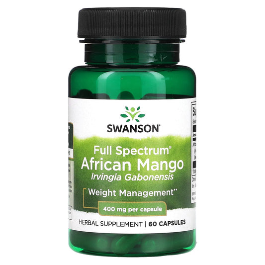 Swanson, Full Spectrum African Mango, 400 mg, 60 Capsules - Image 1
