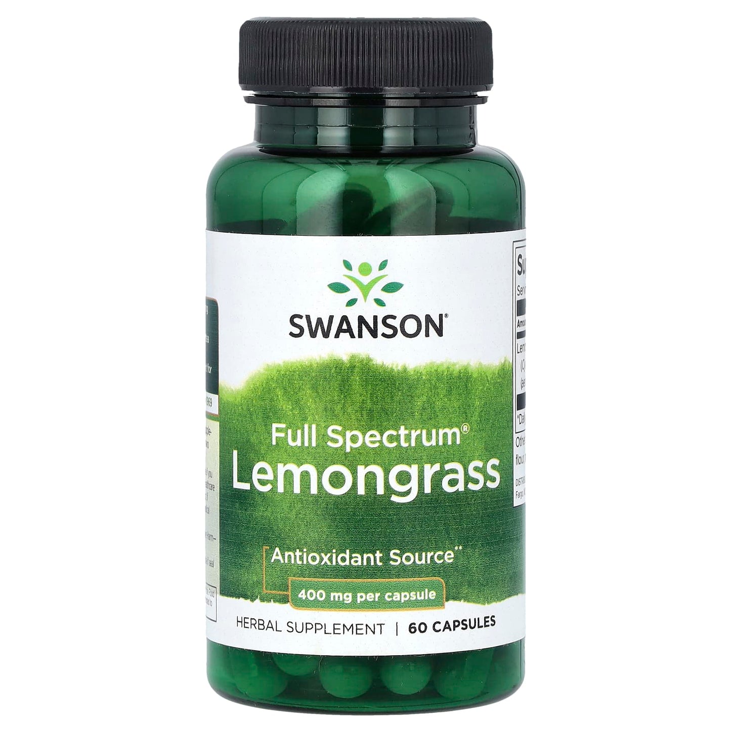 Swanson, Full Spectrum Lemongrass, 400 mg, 60 Capsules - Image 1