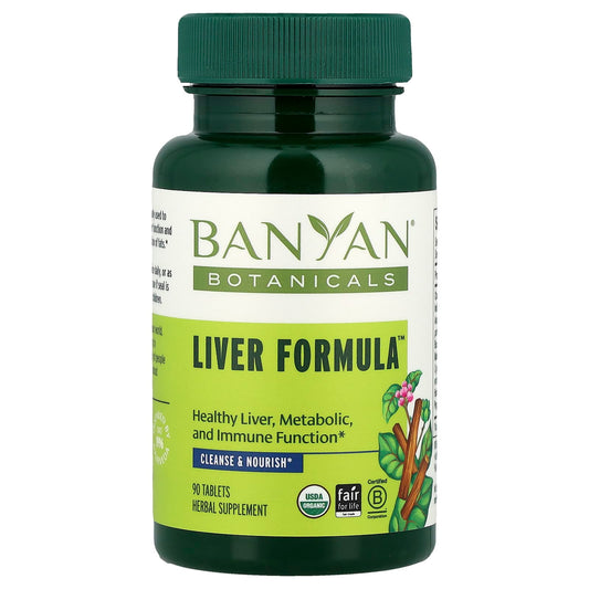 Banyan Botanicals USDA Organic Liver Formula 90 Tablets for Cleanse & Nourish - Image 1