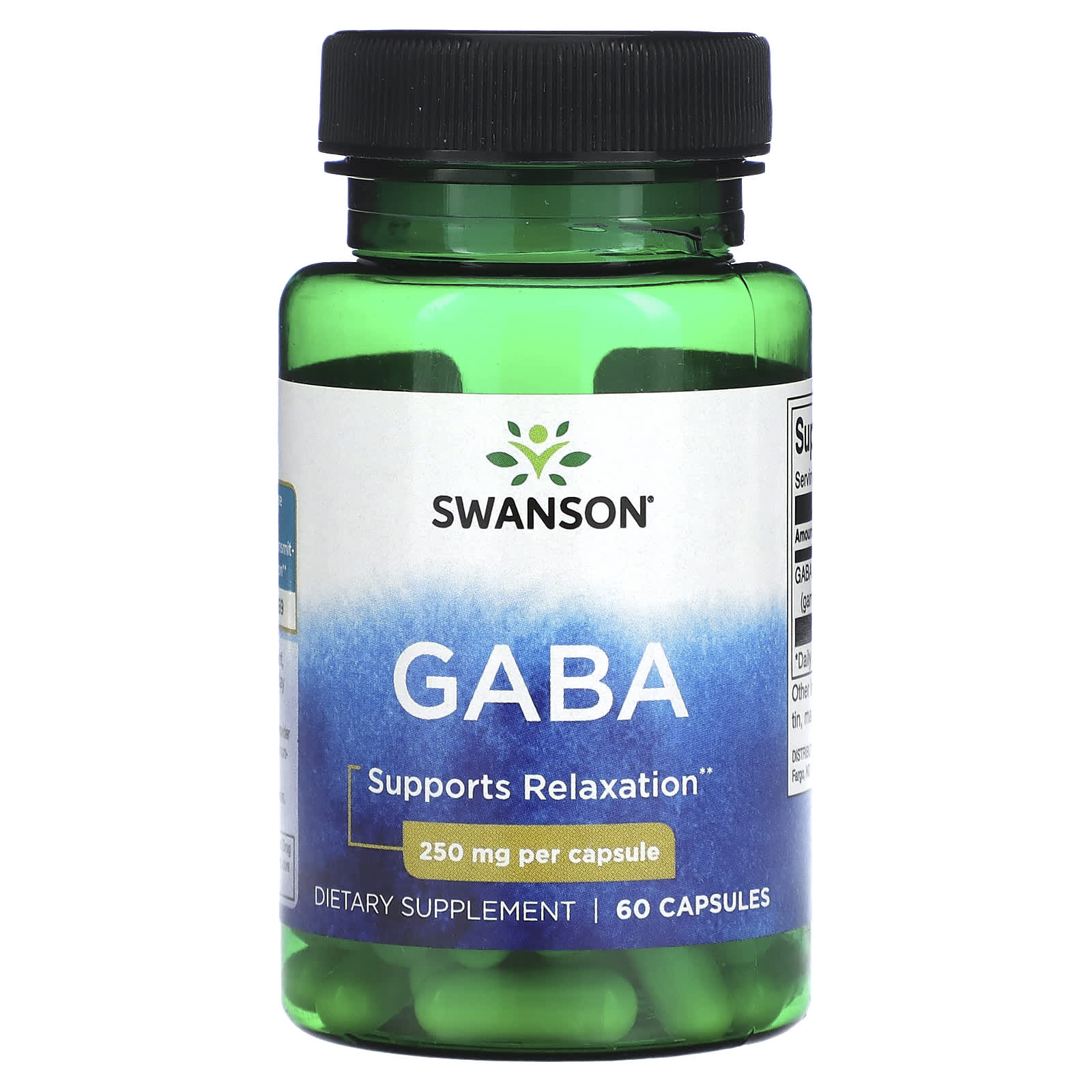 Swanson, Gaba, 250 mg, 60 Capsules - Image 1