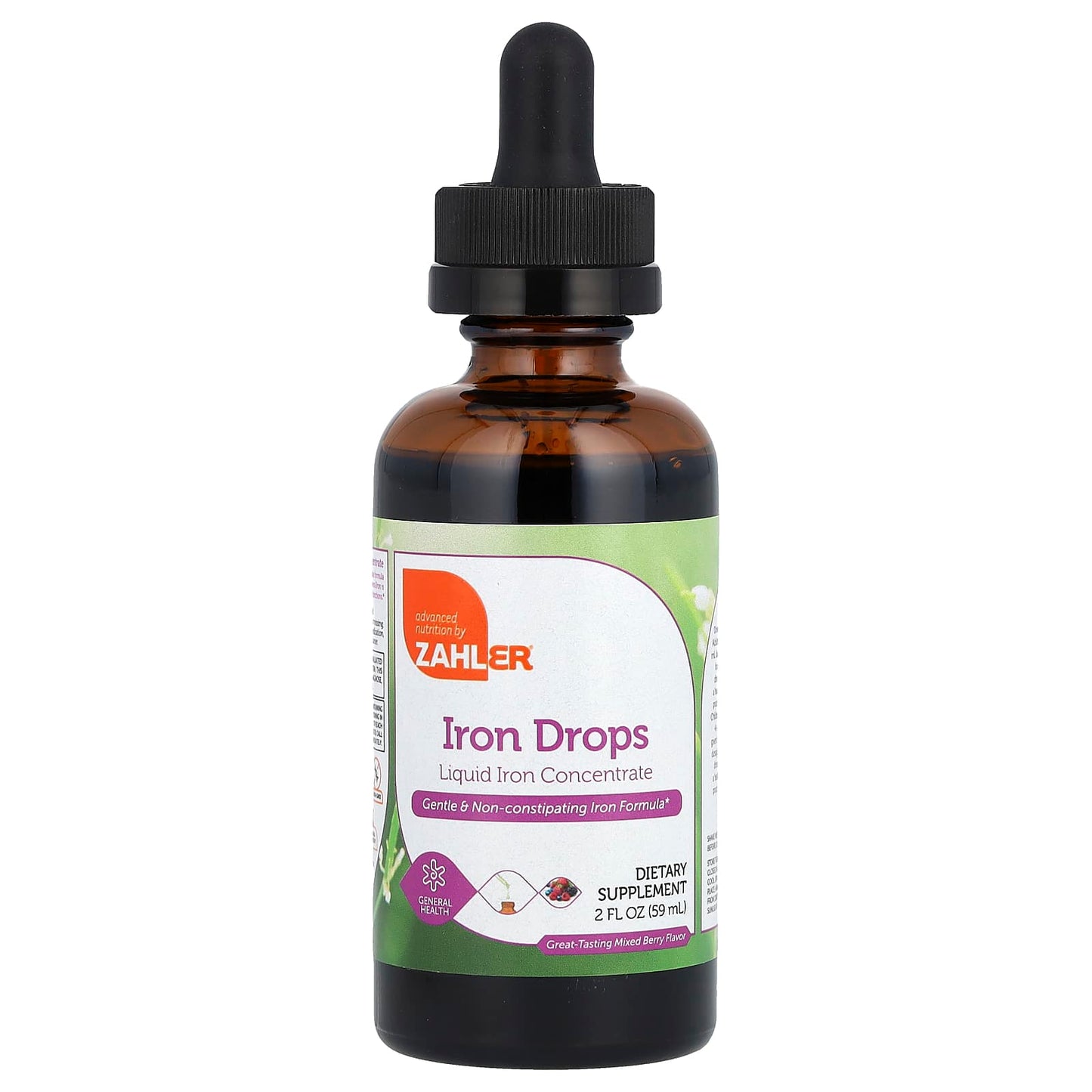 Zahler, Iron Drops, Great-Tasting Mixed Berry, 2 fl oz (59 ml) - Image 1