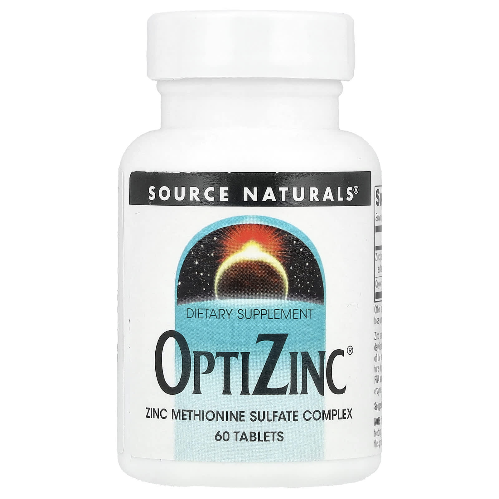 Source Naturals, OptiZinc®, 60 Tablets - Image 1