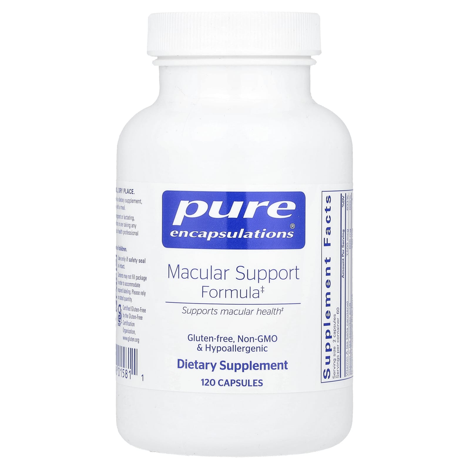 Pure Encapsulations, Macular Support Formula, 120 Capsules - Image 1