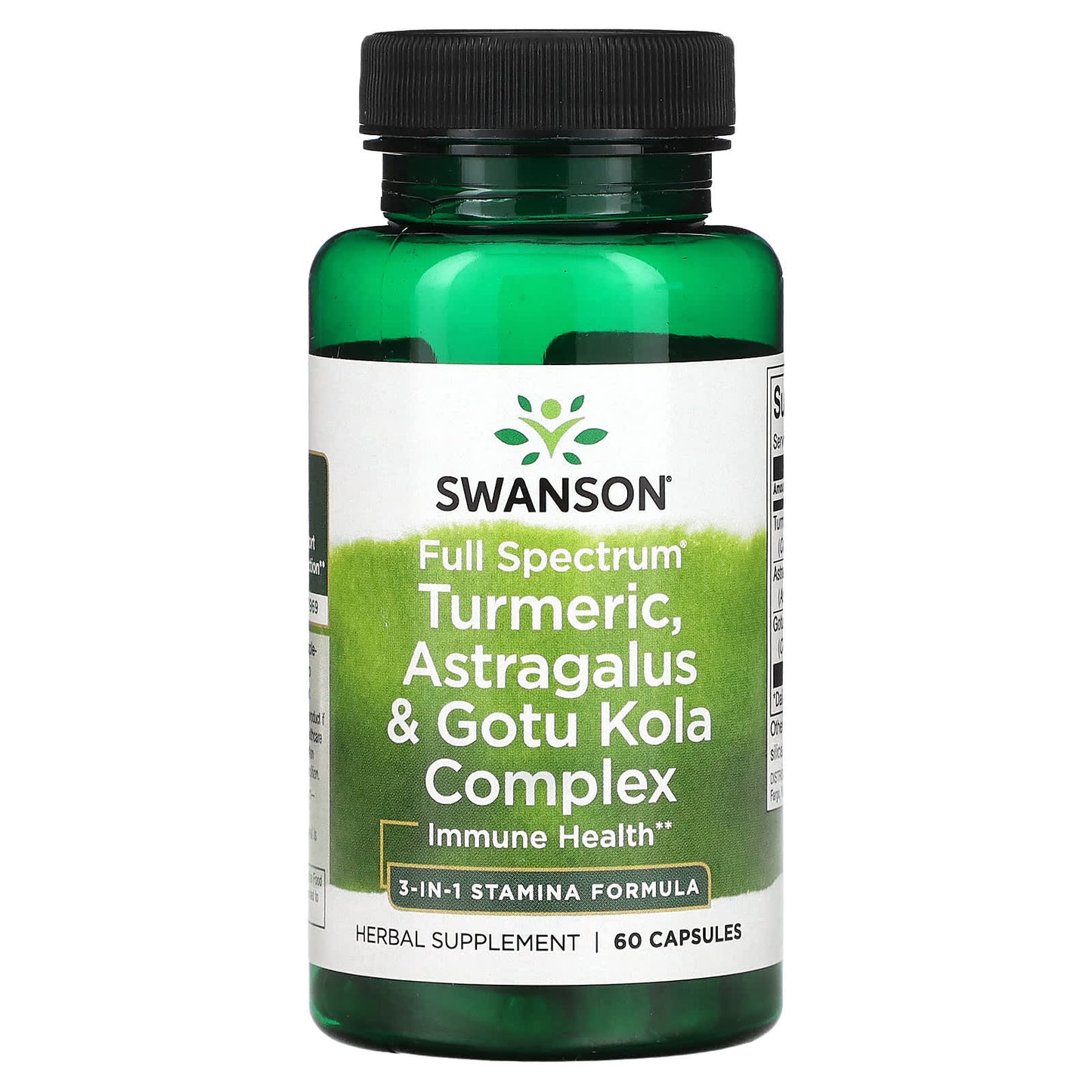 Swanson, Full Spectrum Turmeric, Astragalus & Gotu Kola Complex, 60 Capsules - Image 1