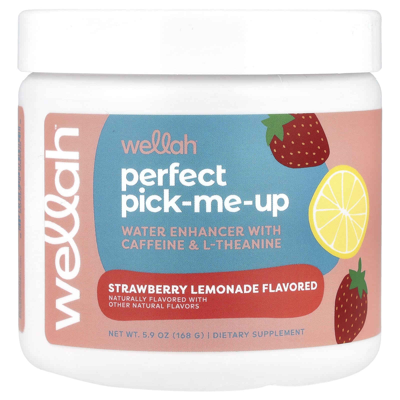 Wellah, Perfect Pick-Me-Up, Strawberry Lemonade, 5.9 oz (168 g) - Image 1