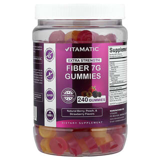 Extra Strength Fiber Gummies by Vitamatic - Natural Berry, 240 Gummies