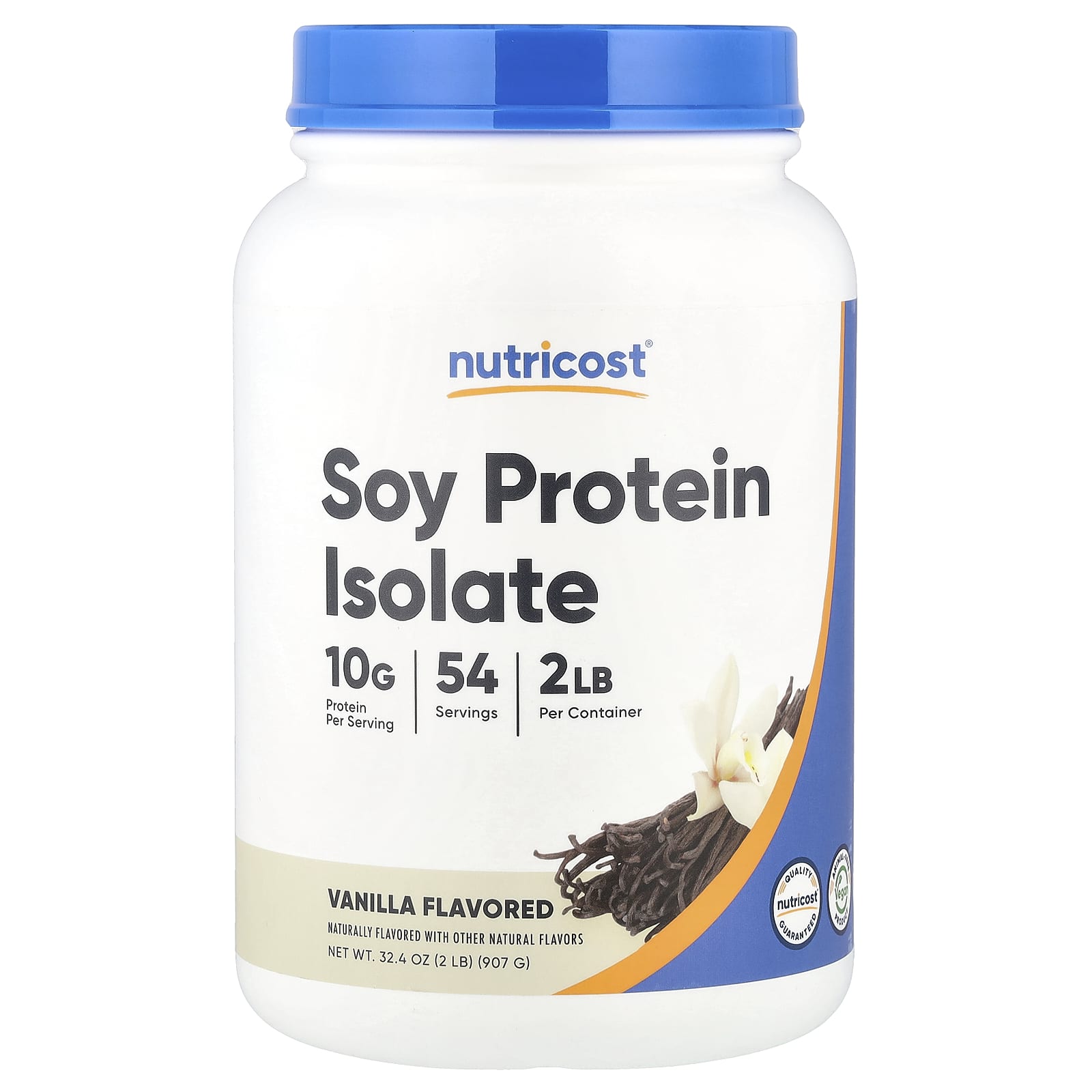 Nutricost, Soy Protein Isolate, Vanilla, 2 lb (907 g) - Image 1