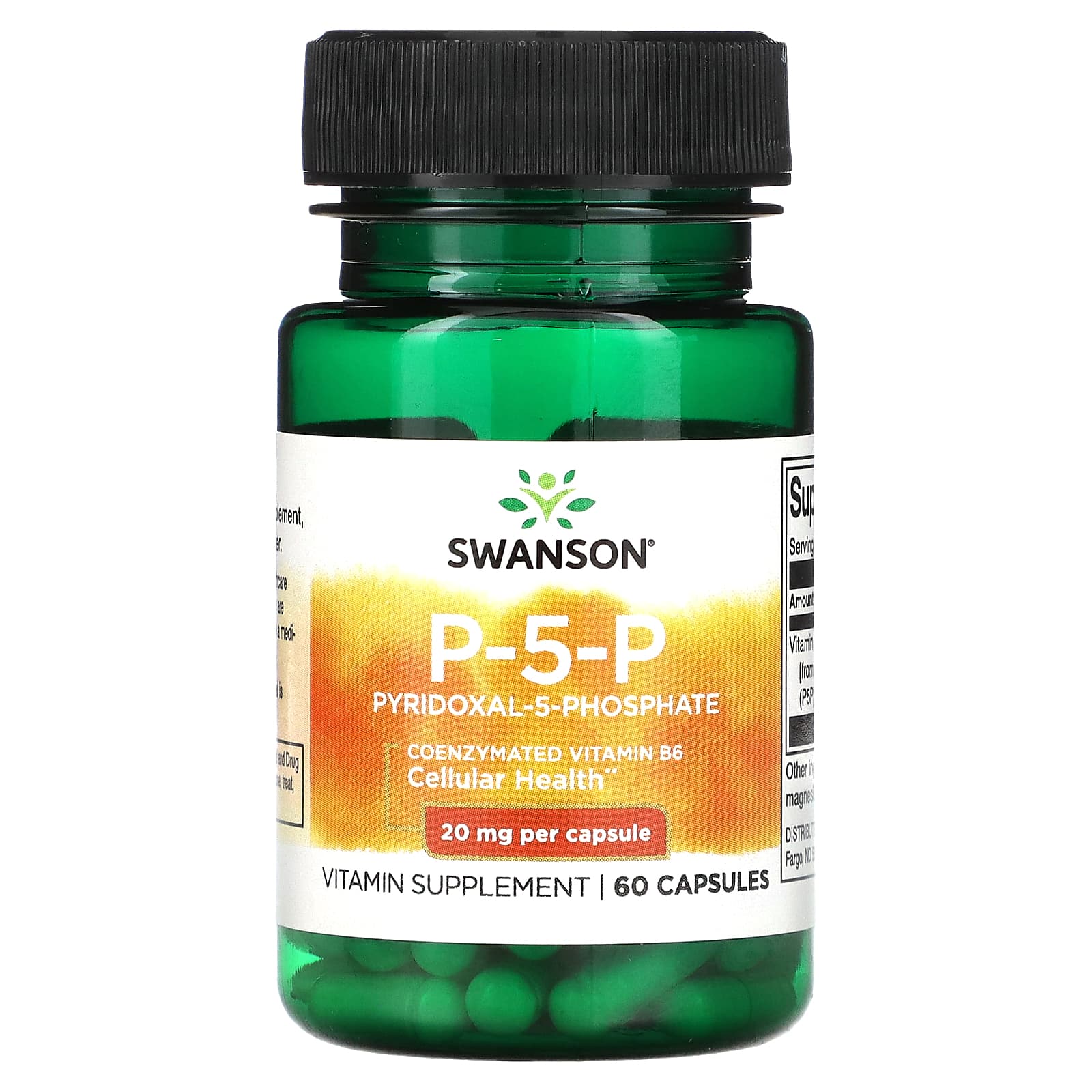 Swanson, P-5-P, 20 mg, 60 Capsules - Image 1