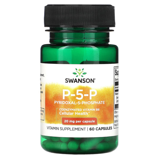 Swanson, P-5-P, 20 mg, 60 Capsules - Image 1