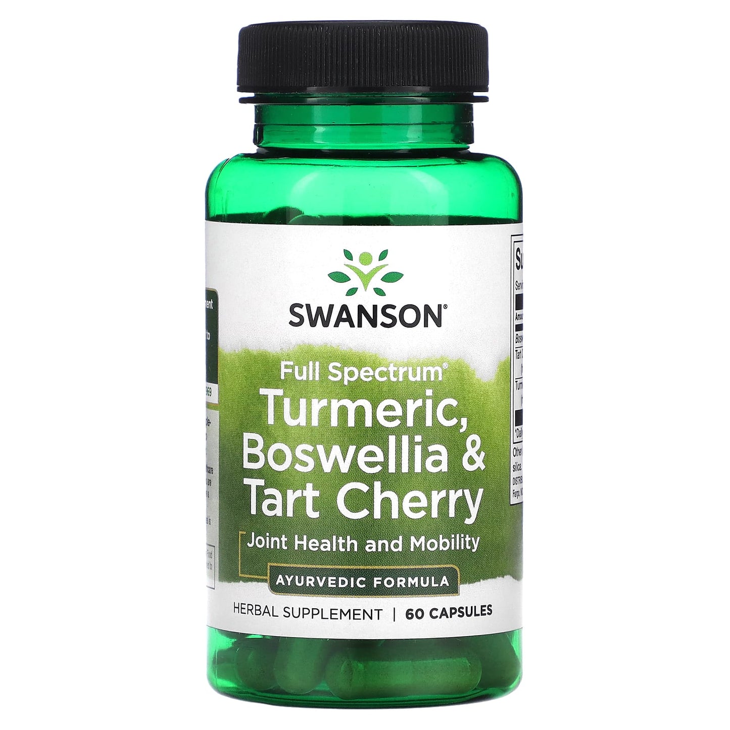 Swanson, Full Spectrum, Turmeric, Boswellia & Tart Cherry, 60 Capsules - Image 1