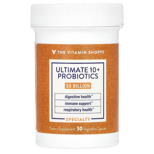 The Vitamin Shoppe, Ultimate 10+ Probiotics, 50 Billion CFU, 30 Vegetable Capsules - Image 1