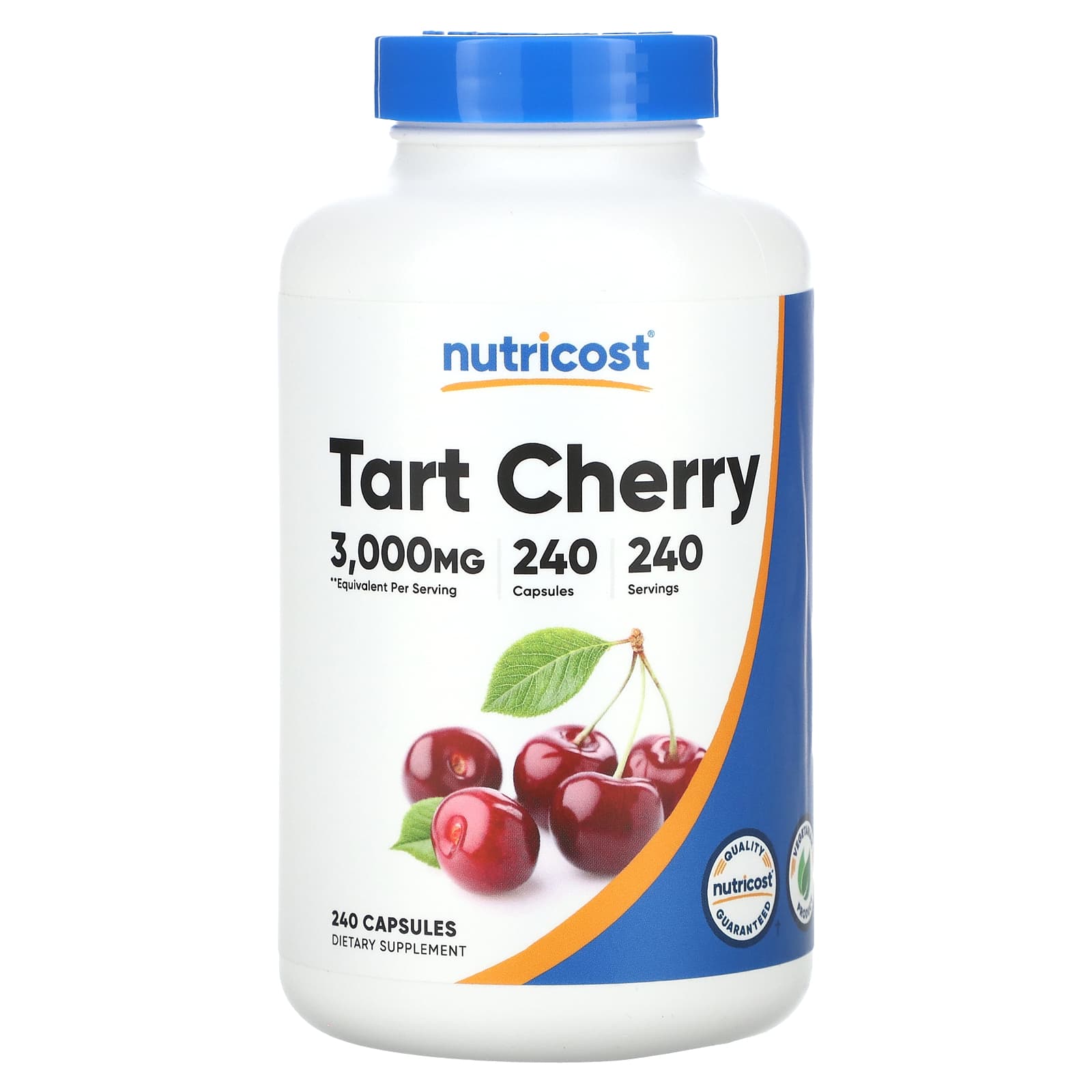 Nutricost, Tart Cherry, 3,000 mg, 240 Capsules - Image 1