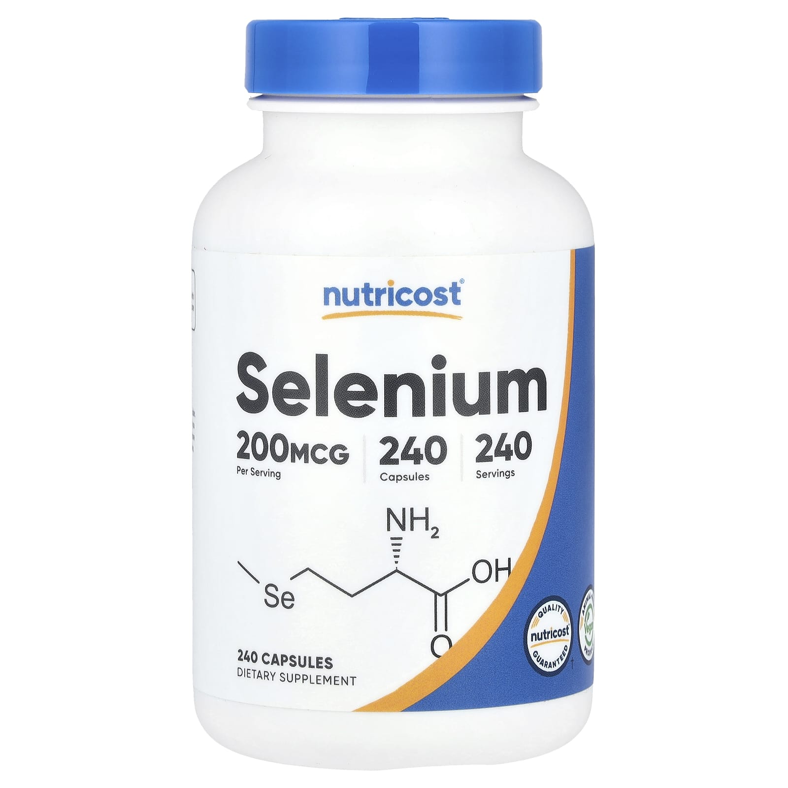 Nutricost, Selenium, 200 mcg, 240 Capsules - Image 1