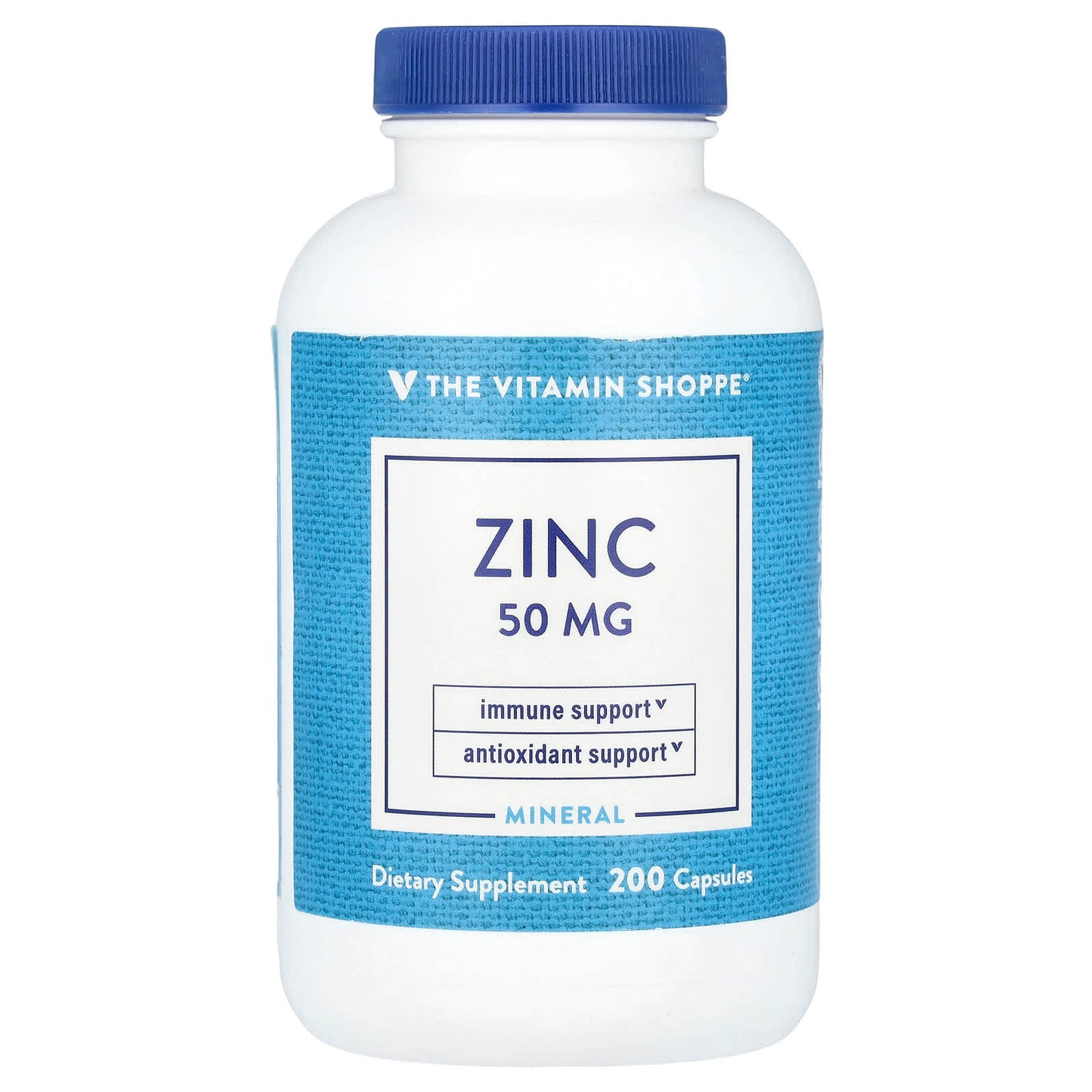 The Vitamin Shoppe, Zinc, 50 mg, 200 Capsules - Image 1