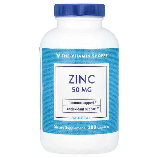 The Vitamin Shoppe, Zinc, 50 mg, 200 Capsules - Image 1