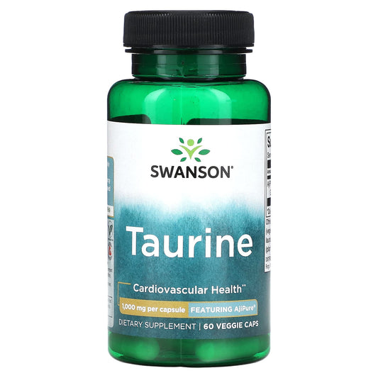 Swanson, Taurine , 1,000 mg , 60 Veggie Caps - Image 1