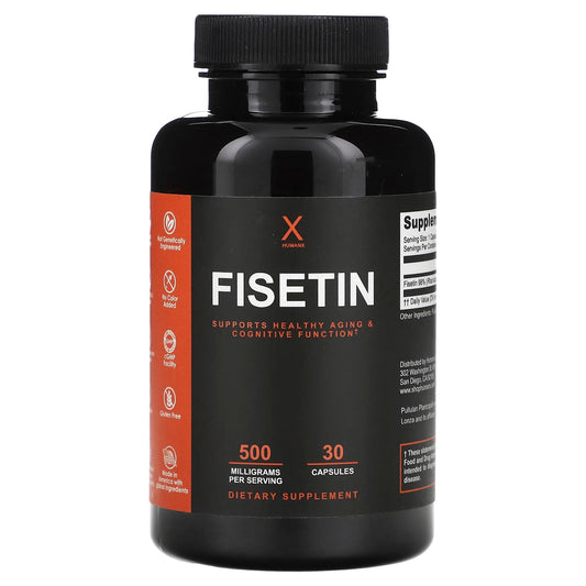Humanx Fisetin 500mg, 30 Vegan Capsules for Healthy Aging & Cognitive Function - Image 1