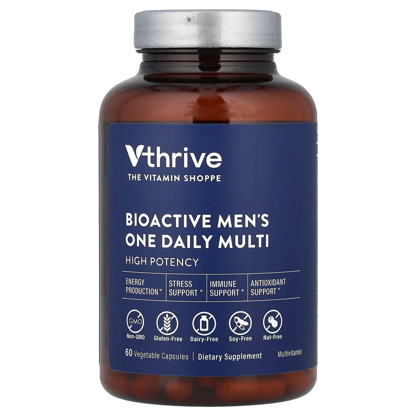 Vthrive, Bioactive Men's One Daily Multi, 60 Vegetable Capsules - Image 1