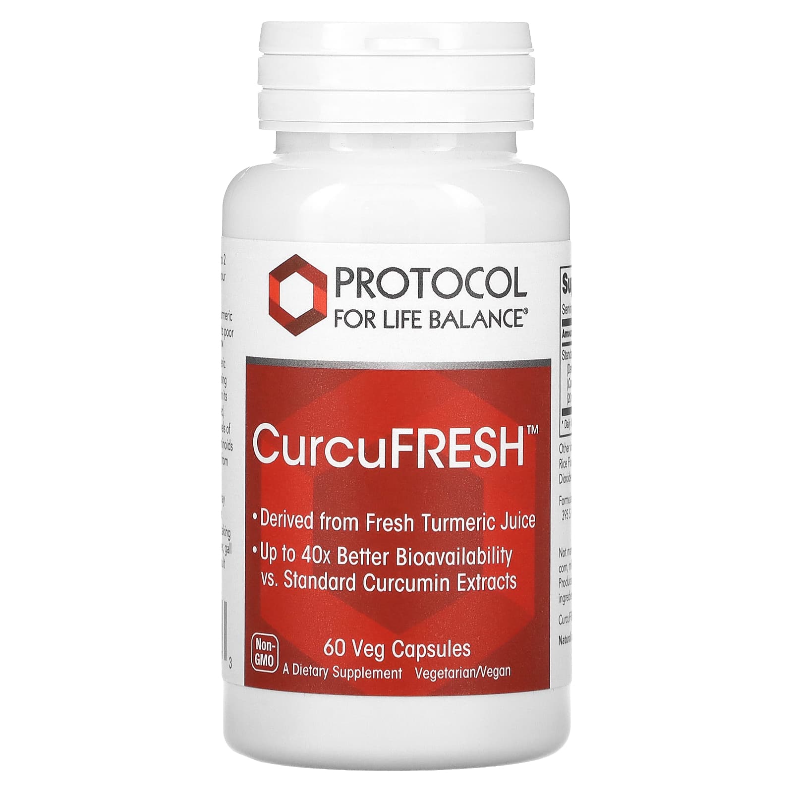 Protocol for Life Balance, CurcuFRESH, 500 mg, 60 Veg Capsules - Image 1