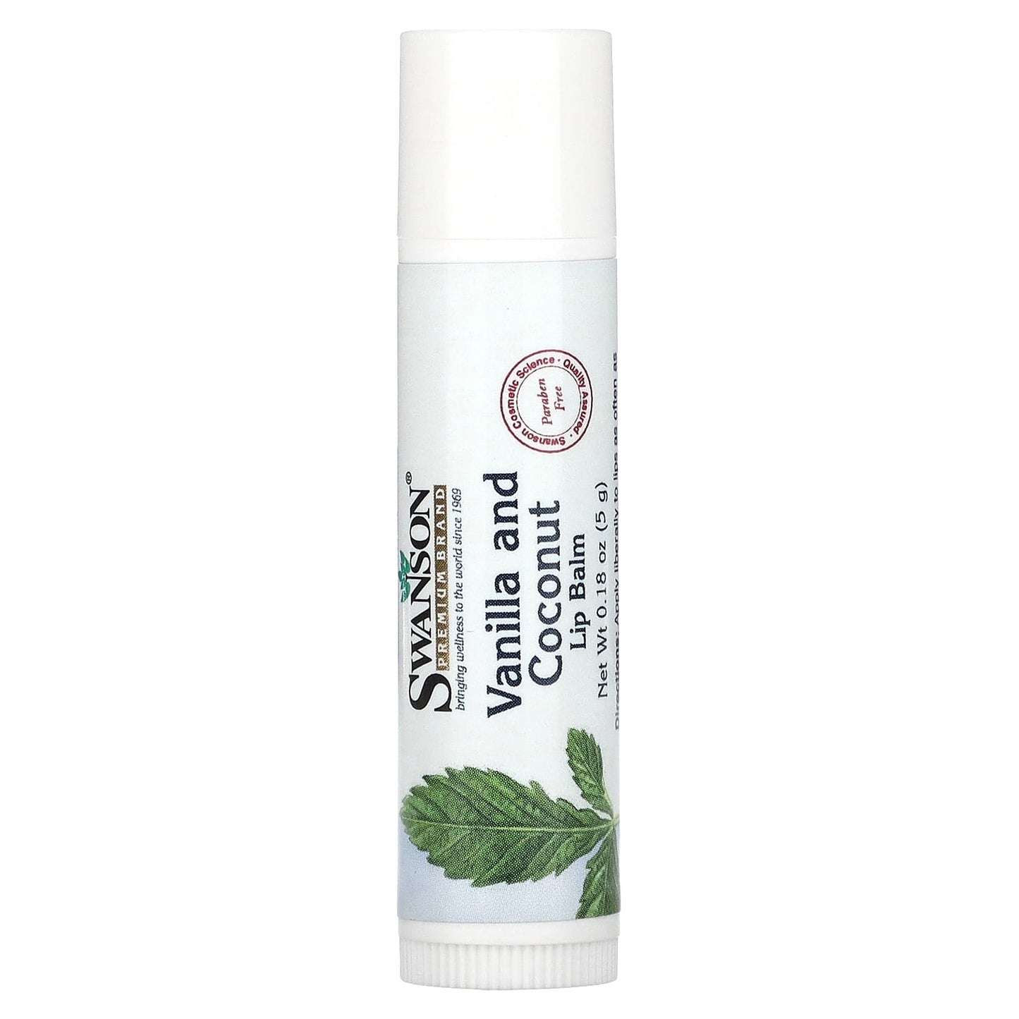 Swanson, Lip Balm, Vanilla and Coconut, 0.18 oz (5 g) - Image 1