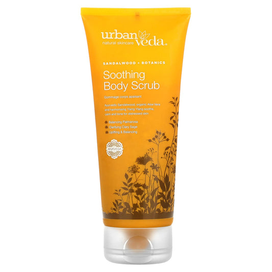 Urban Veda, Soothing Body Scrub, Sandalwood Botanics, 6.8 fl oz (200 ml) - Image 1
