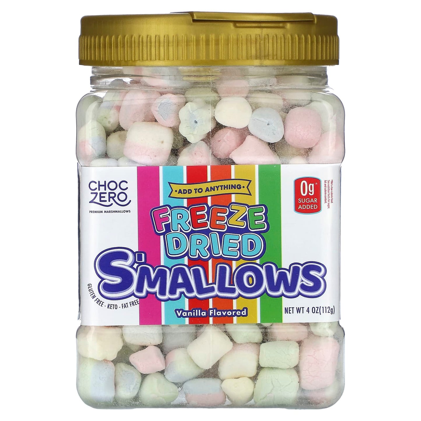 Vanilla Freeze-Dried S'Mallows by ChocZero - Keto, Gluten Free, 4 oz (112g) - Image 1