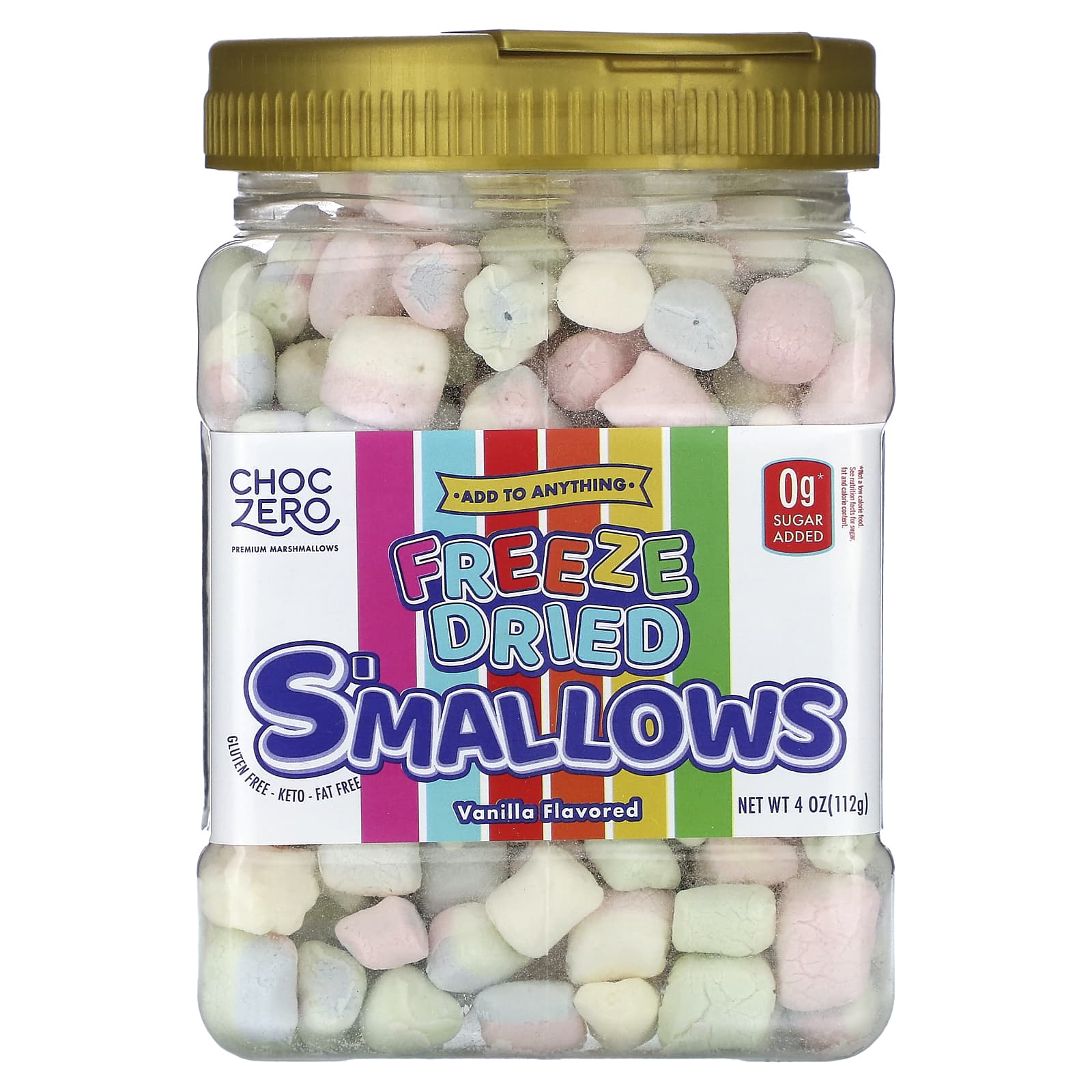 Vanilla Freeze-Dried S'Mallows by ChocZero - Keto, Gluten Free, 4 oz (112g) - Image 1