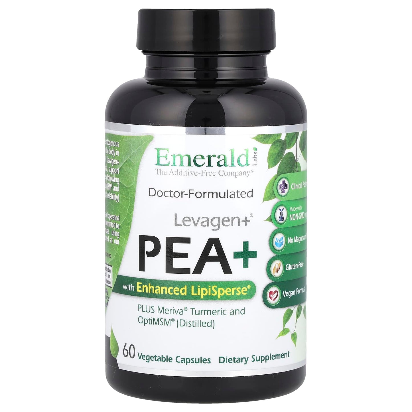 Levagen+ Pea+ with Enhanced LipiSperse, 60 Capsules for Joint Support - Image 1