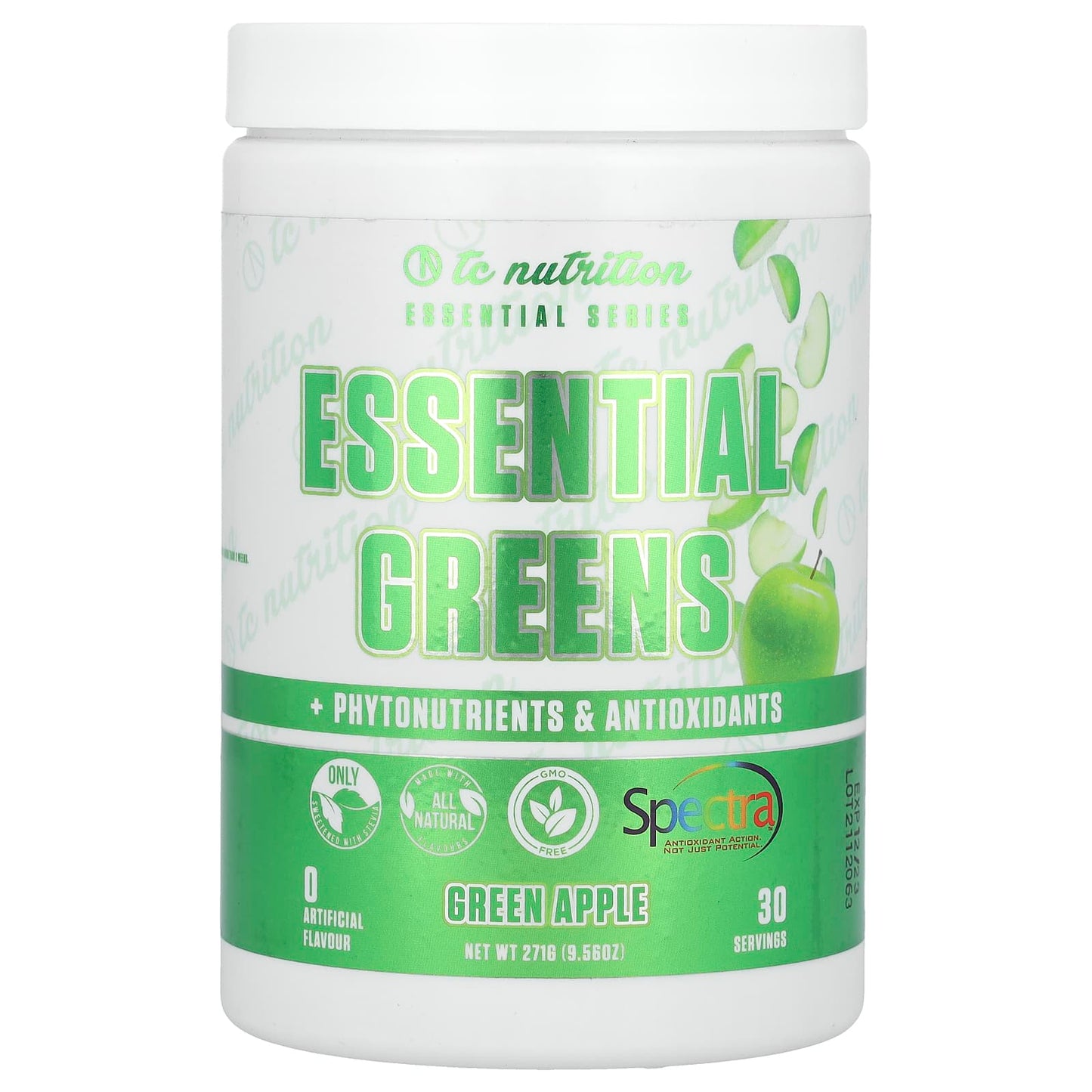 TC Nutrition, Essential Series, Essential Greens + Phytonutrients & Antioxidants, Green Apple, 9.56 oz (271 g) - Image 1